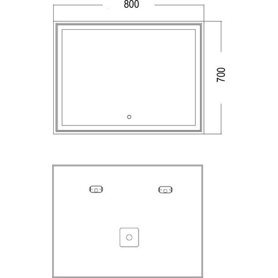 Зеркало Azario Melis Led 80 см - фото 3