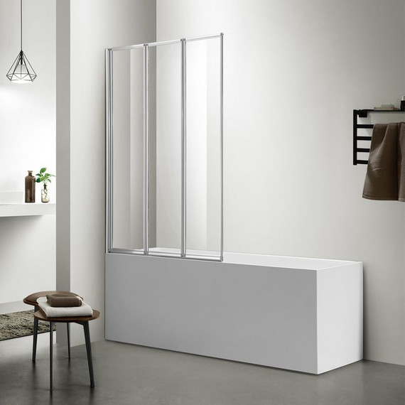 Шторка для ванны Azario Preston 100x150 см NFC6433, хром/прозрачное - фото, картинка 3 Шторка для ванны Azario Preston 100x150 см NFC6433, хром/прозрачное - фото 3