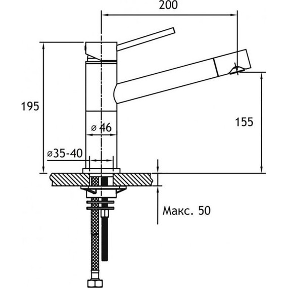 Смеситель для кухни Timo Saona 2303F, сэнди - фото 2