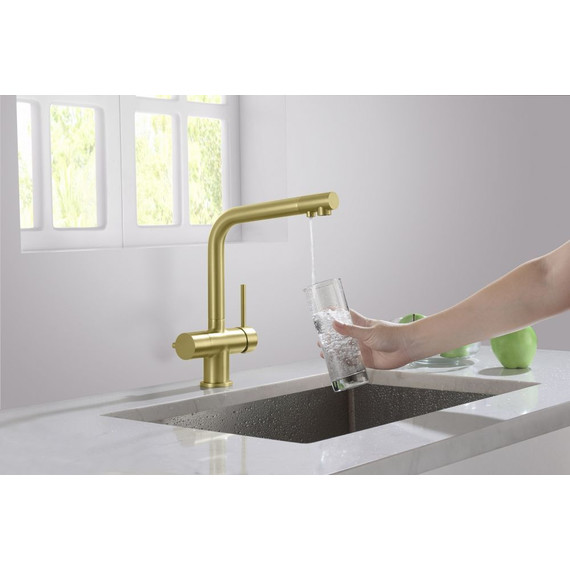 Смеситель для кухни Timo Saona 2396/17F, золото матовое - фото 4