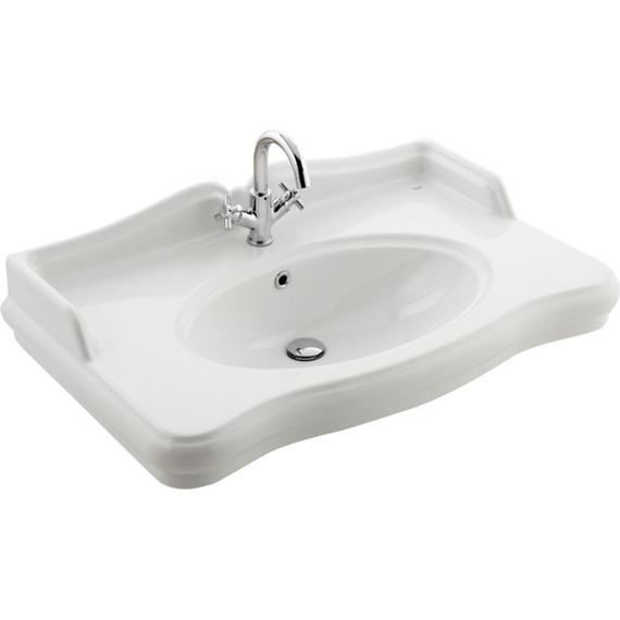 Тумба напольная с раковиной Azario Carolina 90/2 см, белый/золото - фото 6