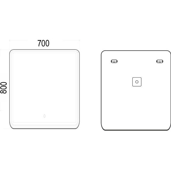 Зеркало-шкаф Azario Adriana 1П Led 70 см - фото 4