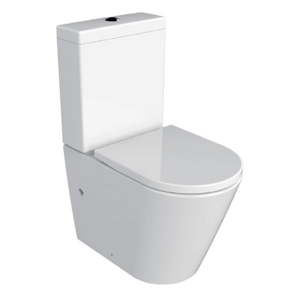 Унитаз-компакт безободковый Azario Luana AZ-8593 с крышкой микролифт - фото 