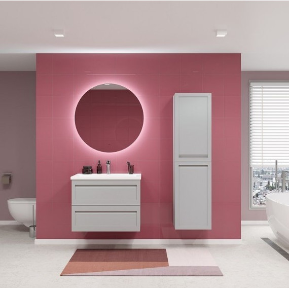 Пенал подвесной Art&Max AM-Platino-1500-2A-SO-GCM 40 см, светло-серый матовый - фото 2