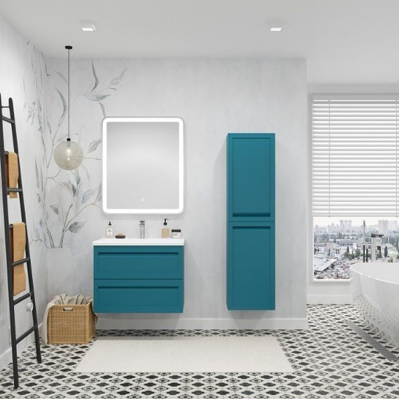 Пенал подвесной Art&Max AM-Platino-1500-2A-SO-TM 40 см, бирюзовый матовый - фото 2