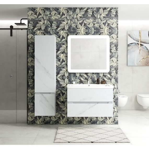 Пенал подвесной Art&Max AM-Techno-1600-AC-SO-MR960-L 40 см, монти мрамор - фото 2