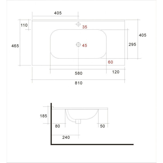 Тумба подвесная с раковиной Art&Max AM-TORINO-800-2C-SO-SA-P 80 см, сапфир, Цвет фасада: синий - фото 3