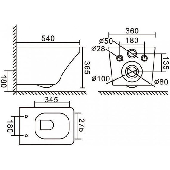 Инсталляция Aquatek Standart 50 INS-0000012 с подвесным унитазом BelBagno Sela BB3201CHR - фото 14