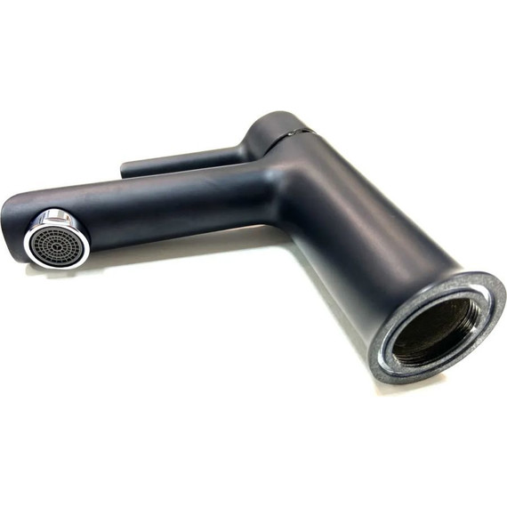 Смеситель для раковины с лейкой для биде Haiba HB12805-7, черный/хром - фото 2