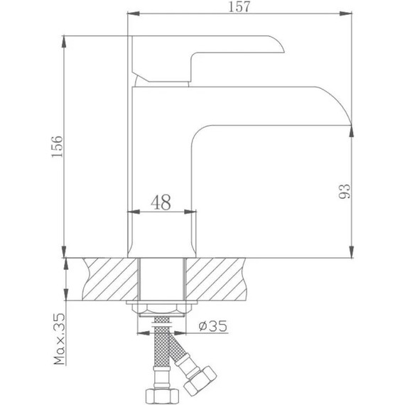 Смеситель для раковины с лейкой для биде Haiba HB12805-7, черный/хром - фото 8