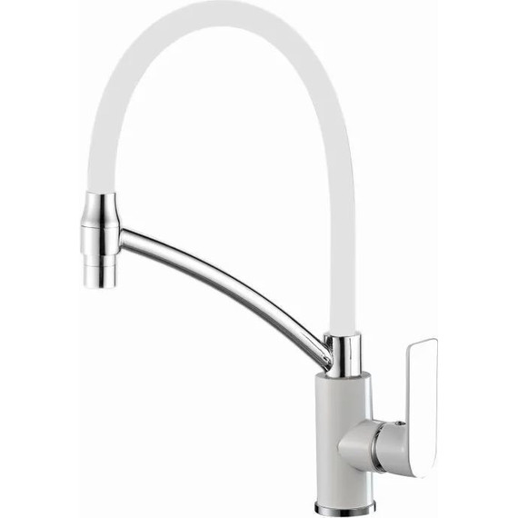 Смеситель для кухни Haiba HB72505-8, белый/хром - фото 