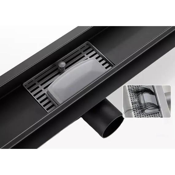 Трап Haiba 50 см HB93500-7, нержавеющая сталь, чёрный матовый - фото, картинка 3 Трап Haiba 50 см HB93500-7, нержавеющая сталь, чёрный матовый - фото 3