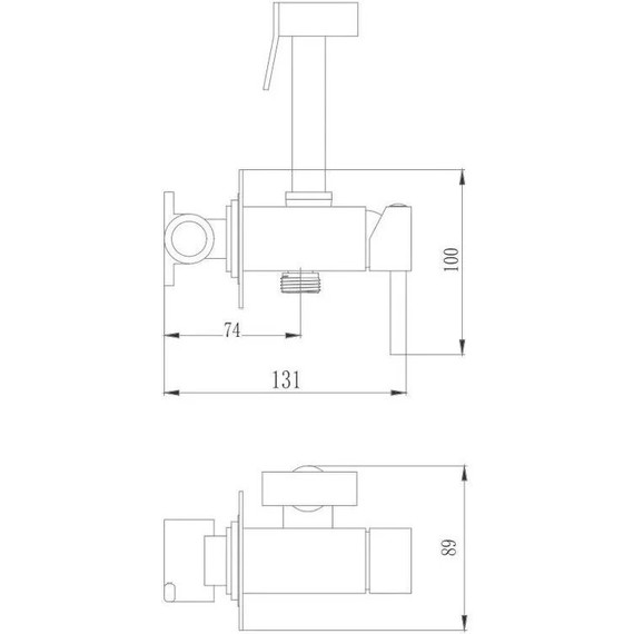 Набор для гигиенического душа Haiba HB5512-4, бронза - фото 2