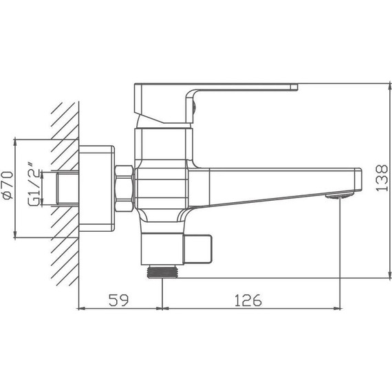 Смеситель для ванны Haiba HB60615-7, чёрный матовый - фото 3