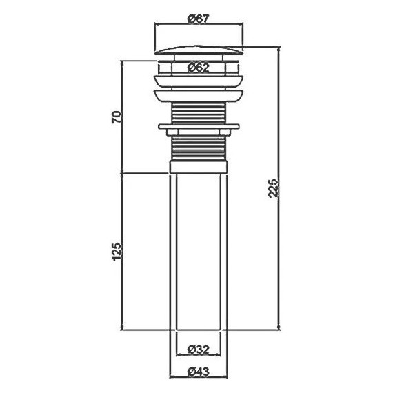 Донный клапан Haiba HB65 - фото 6