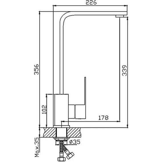 Смеситель для кухни Haiba HB70803-7, чёрный матовый - фото 3