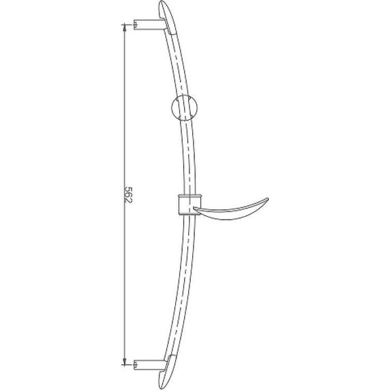 Душевая штанга Haiba 56 см HB8002 - фото 2