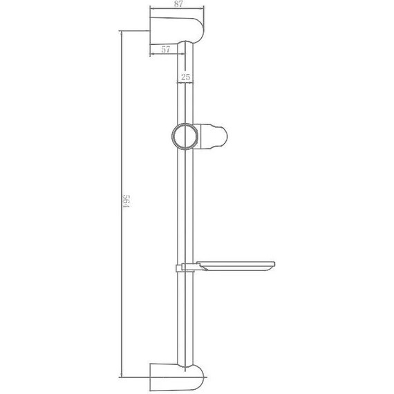 Душевая штанга Haiba 56 см HB8003 - фото, картинка 2 Душевая штанга Haiba 56 см HB8003 - фото 2