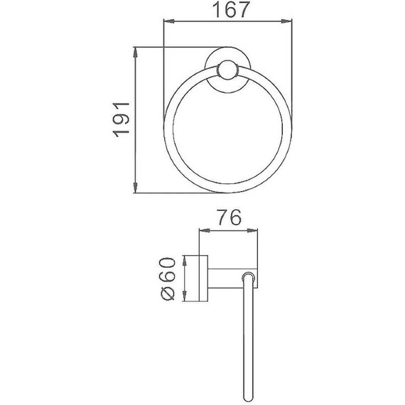 Кольцо для полотенец Haiba HB8304 - фото 2