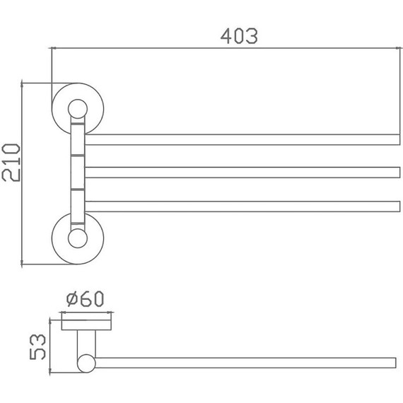 Держатель для полотенца Haiba HB8313 - фото, картинка 2 Держатель для полотенца Haiba HB8313 - фото 2