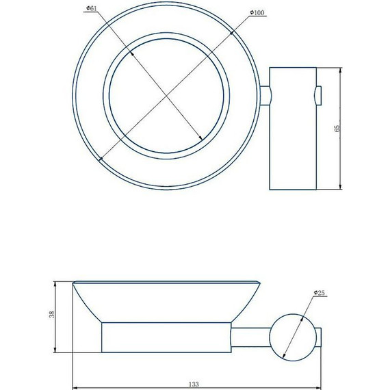Мыльница Haiba HB8402-7, цвет чёрный матовый - фото 2