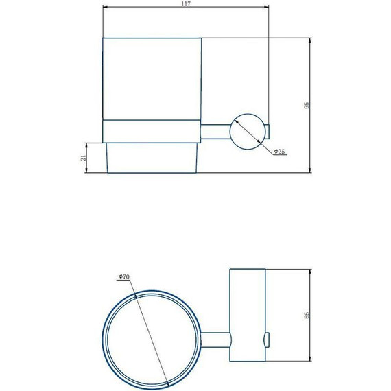 Стакан для зубных щеток Haiba HB8406 - фото 2