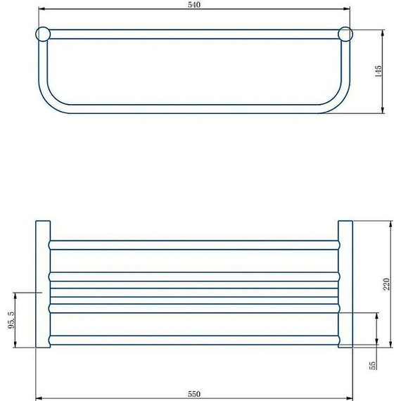 Полка для полотенец Haiba HB8424 - фото 2
