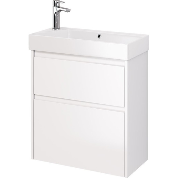 Тумба универсальная с раковиной Dreja Slim 65 см 99.0401, белый глянцевый - фото 5