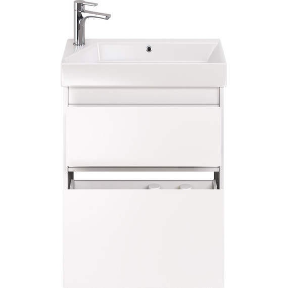 Тумба универсальная с раковиной Dreja Slim 65 см 99.0401, белый глянцевый - фото 7