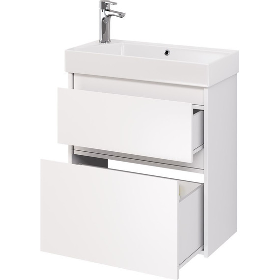 Тумба универсальная с раковиной Dreja Slim 65 см 99.0401, белый глянцевый - фото 8