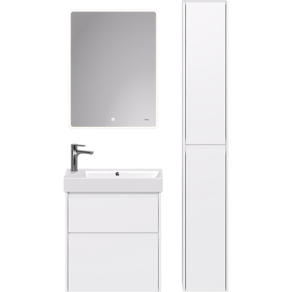 Тумба универсальная с раковиной Dreja Slim 65 см 99.0401, белый глянцевый - фото 10