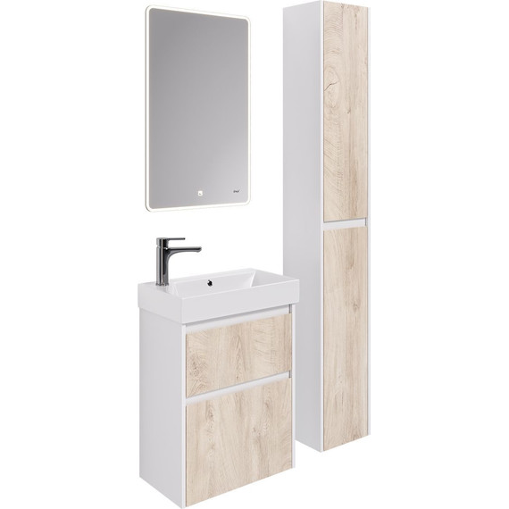 Пенал универсальный Dreja Slim 30 см 99.0504, дуб кантри/белый глянцевый - фото 11