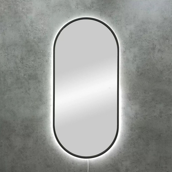 Зеркало Art&Max Bari Led 120 см AM-Bar-500-1200-DS-F, черный матовый - фото 3