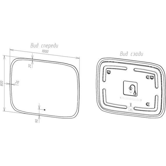 Зеркало Art&Max Forli Led 100 см AM-For-1000-800-DS-F - фото 4