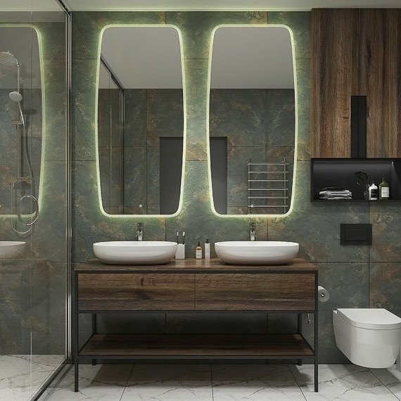 Зеркало Art&Max Forli Led 70 см AM-For-700-1500-DS-F - фото 4