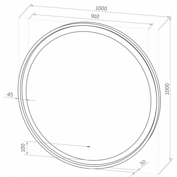 Зеркало Art&Max Napoli Led 100 см AM-Nap-1000-DS-F-White, белый матовый - фото 13