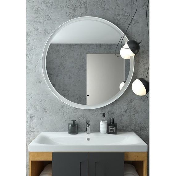 Зеркало Art&Max Napoli Led 100 см AM-Nap-1000-DS-F-White, белый матовый - фото 3