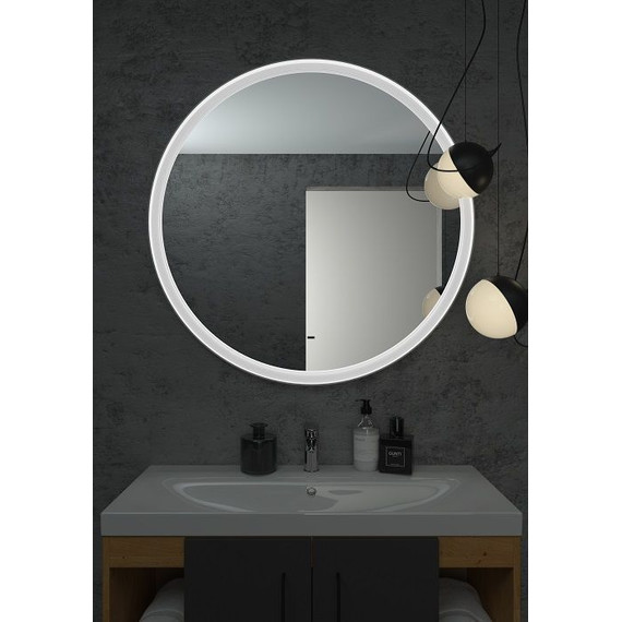 Зеркало Art&Max Napoli Led 100 см AM-Nap-1000-DS-F-White, белый матовый - фото 4