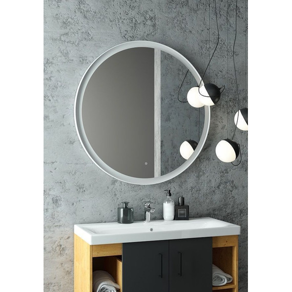 Зеркало Art&Max Napoli Led 80 см AM-Nap-800-DS-F-White, белый матовый - фото 4