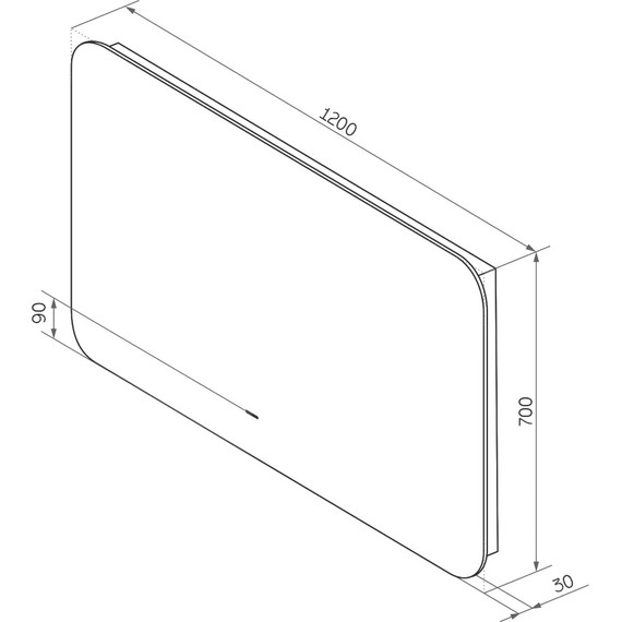 Зеркало Art&Max Ravenna Led 120 см AM-Rav-1200-700-DS-F - фото 7