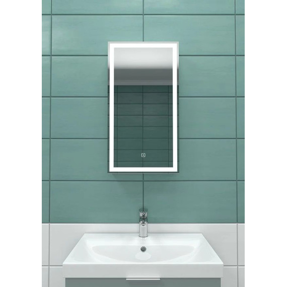 Зеркало-шкаф Art&Max Techno Led 35 см AM-Tec-350-650-1D-L-DS-F, белый матовый - фото 5