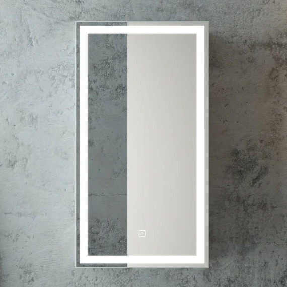 Зеркало-шкаф Art&Max Techno Led 35 см AM-Tec-350-650-1D-R-DS-F, белый матовый - фото 2