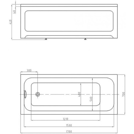 Ванна акриловая Azario Bella 170x70 см AV.0020170, Размер - мм: 1700х700 - фото, картинка 5 Ванна акриловая Azario Bella 170x70 см AV.0020170, Размер - мм: 1700х700 - фото 5