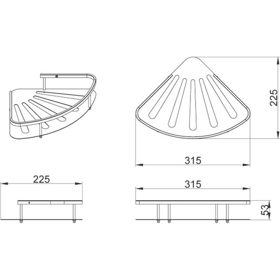 Полка угловая Azario AZ-836 - фото 2