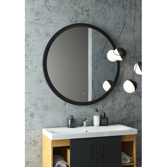 Зеркало Art&Max Napoli Led 100 см AM-Nap-1000-DS-F, черный матовый - фото 3