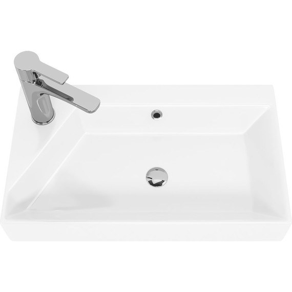 Тумба универсальная с раковиной Dreja Slim 55 см 99.0502, бетон/белый глянцевый - фото, картинка 13 Тумба универсальная с раковиной Dreja Slim 55 см 99.0502, бетон/белый глянцевый - фото 13