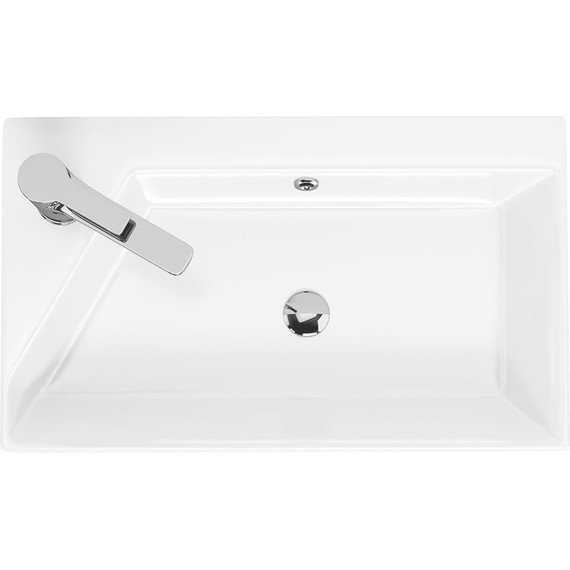 Тумба универсальная с раковиной Dreja Slim 55 см 99.0500, дуб кантри/белый глянцевый - фото 14