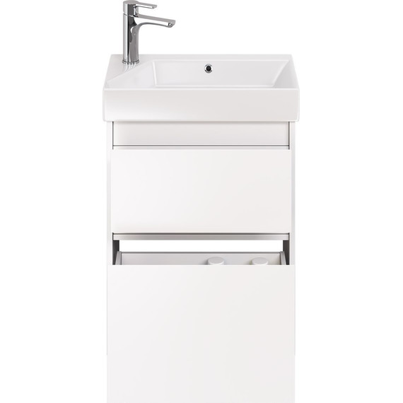 Тумба универсальная с раковиной Dreja Slim 55 см 99.0400, белый глянцевый - фото 7