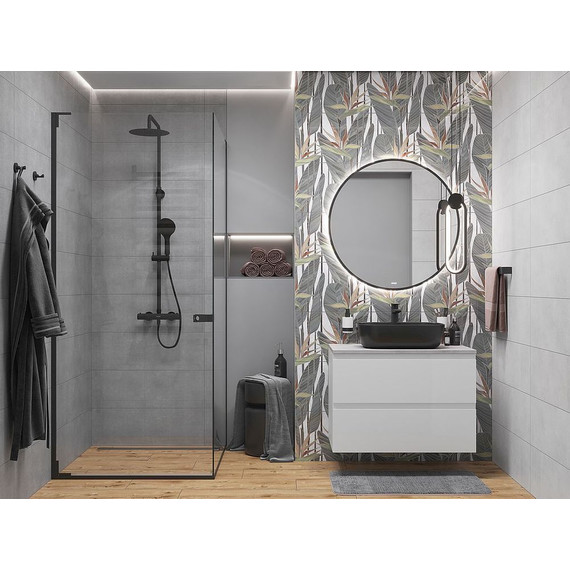 Зеркало Cersanit Eclipse Smart Led 90 см 64148, черный - фото 3