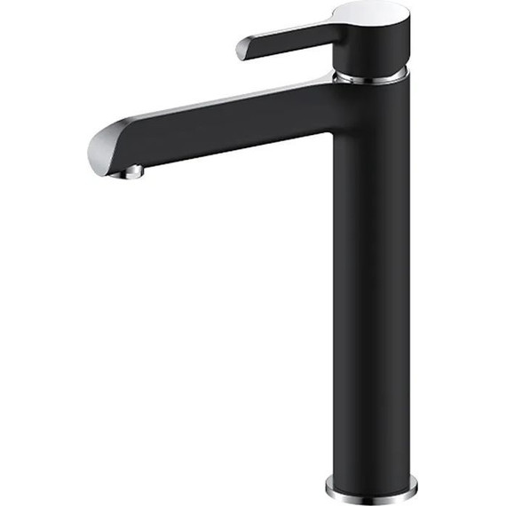 Смеситель для раковины высокий Gappo G1003-16, черный/хром - фото 